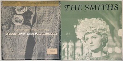 Lot 121 - THE SMITHS - STOP ME IF YOU THINK YOU'VE HEARD THIS ONE BEFORE - 1987 REJECTED 12" PROOF SLEEVE WITH INSTRUCTIONS FOR AMENDMENTS TO 'I STARTED SOME THING I COULDN'T FINISH'.