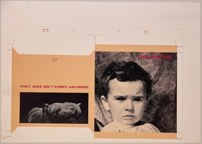 Lot 125 - THE SMITHS - THAT JOKE ISN'T FUNNY ANYMORE - 1987 REJECTED 7" PROOF SLEEVE.