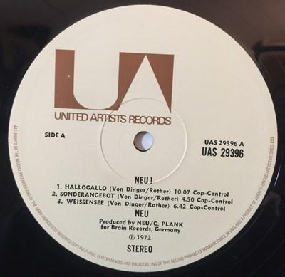 Lot 4 - NEU! - NEU! & NEU! 2 LPs (ORIGINAL UK PRESSINGS)