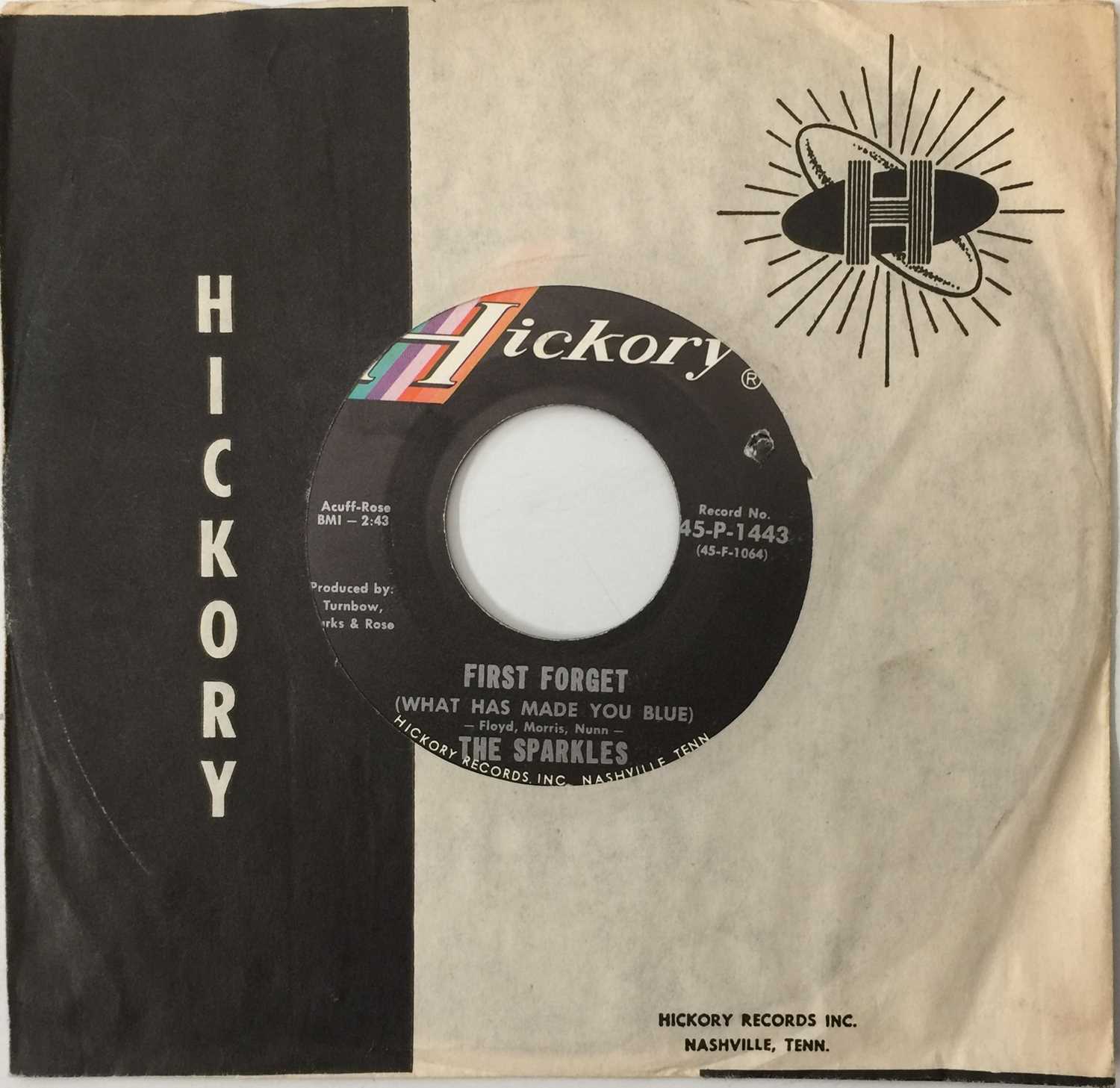 Lot 129 - THE SPARKLES - NO FRIEND OF MINE C/W FIRST FORGET 7" (HICKORY RECORDS 45-P-1443)