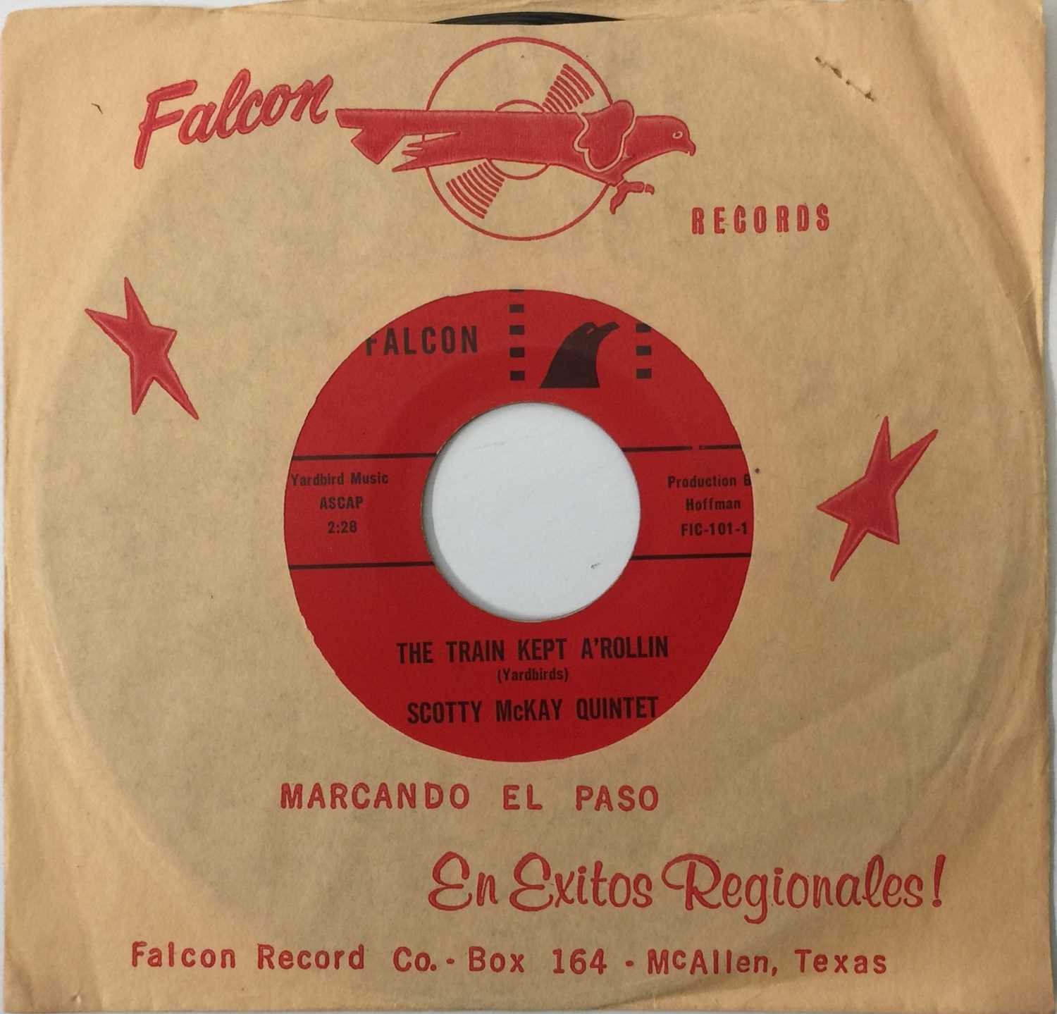 Lot 131 - SCOTTY McKAY QUINTET - THE TRAIN KEPT A'ROLLIN C/W THE THEME FROM THE BLACK CAT 7" (FALCON FIC-101)