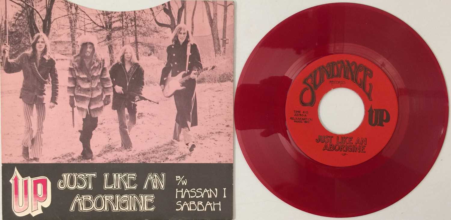 Lot 136 - UP - JUST LIKE AN ABORIGINE C/W HASSAN I SABBAH 7" (SUNDANCE RECORDS 22190)