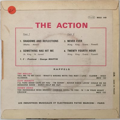 Lot 137 - THE ACTION - SHADOWS AND REFLECTIONS EP (ODEON - MEO 149)