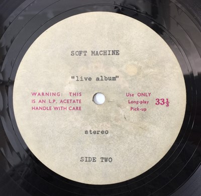 Lot 169 - SOFT MACHINE - STEREO POP SPECIAL 23 LP ACETATE (BBC TRANSCRIPTION - CN 1605/S)