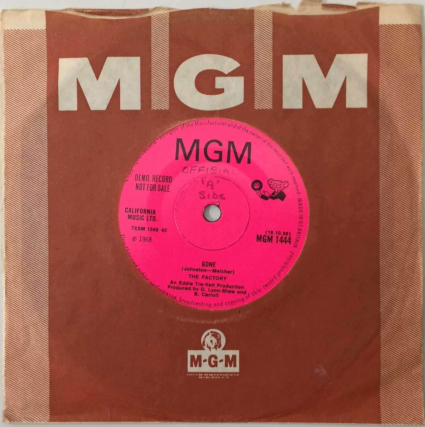 Lot 139 - THE FACTORY - PATH THROUGH THE FOREST C/W GONE 7" (DEMO - MGM 1444)