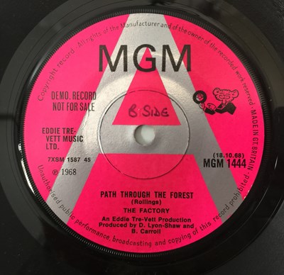 Lot 139 - THE FACTORY - PATH THROUGH THE FOREST C/W GONE 7" (DEMO - MGM 1444)