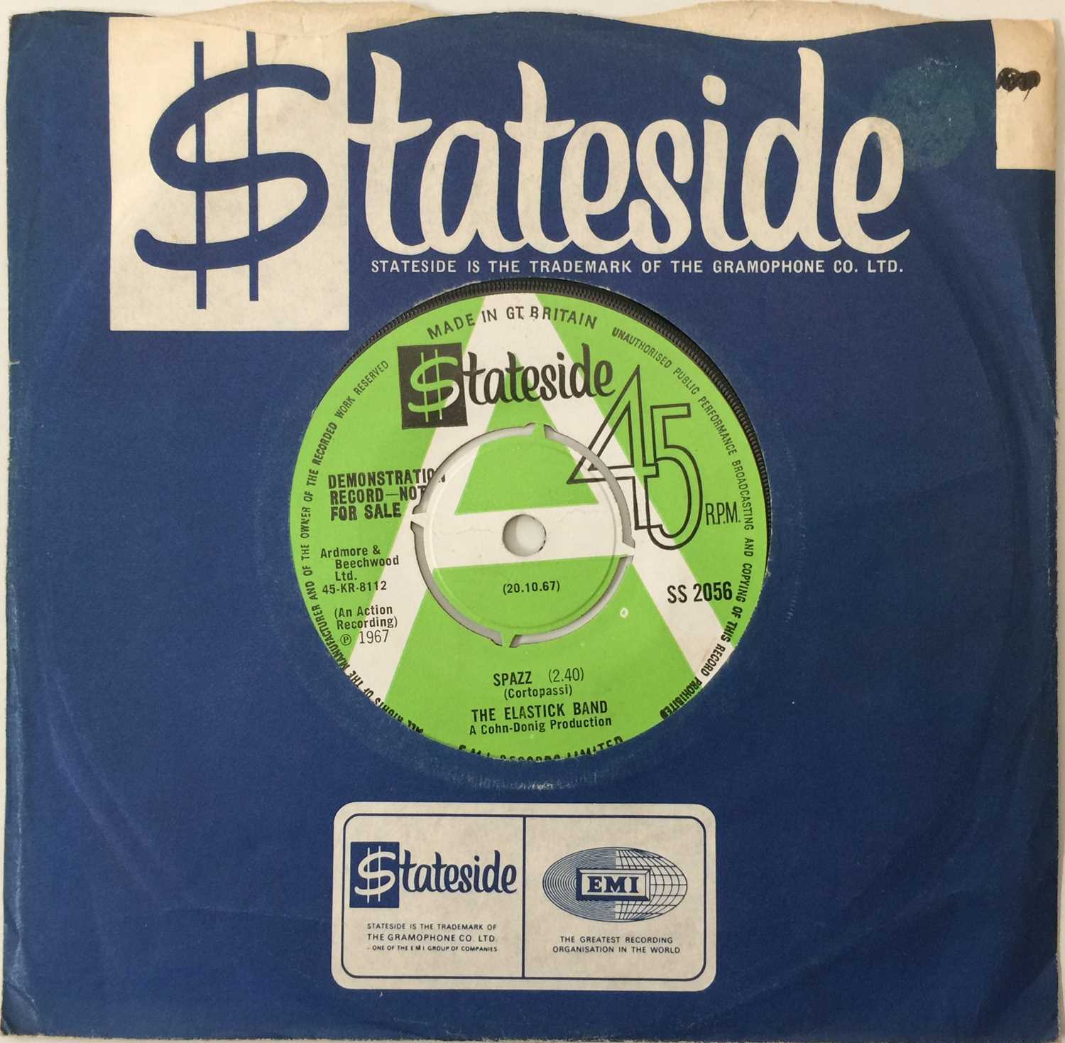Lot 141 - THE ELASTICK BAND - SPAZZ C/W PAPIER MACHE (DEMO - SS 2056)