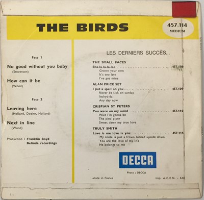 Lot 143 - THE BIRDS - NO GOOD WITHOUT YOU BABY EP (DECCA 457.114 - 6-66 PRINTING DATE)