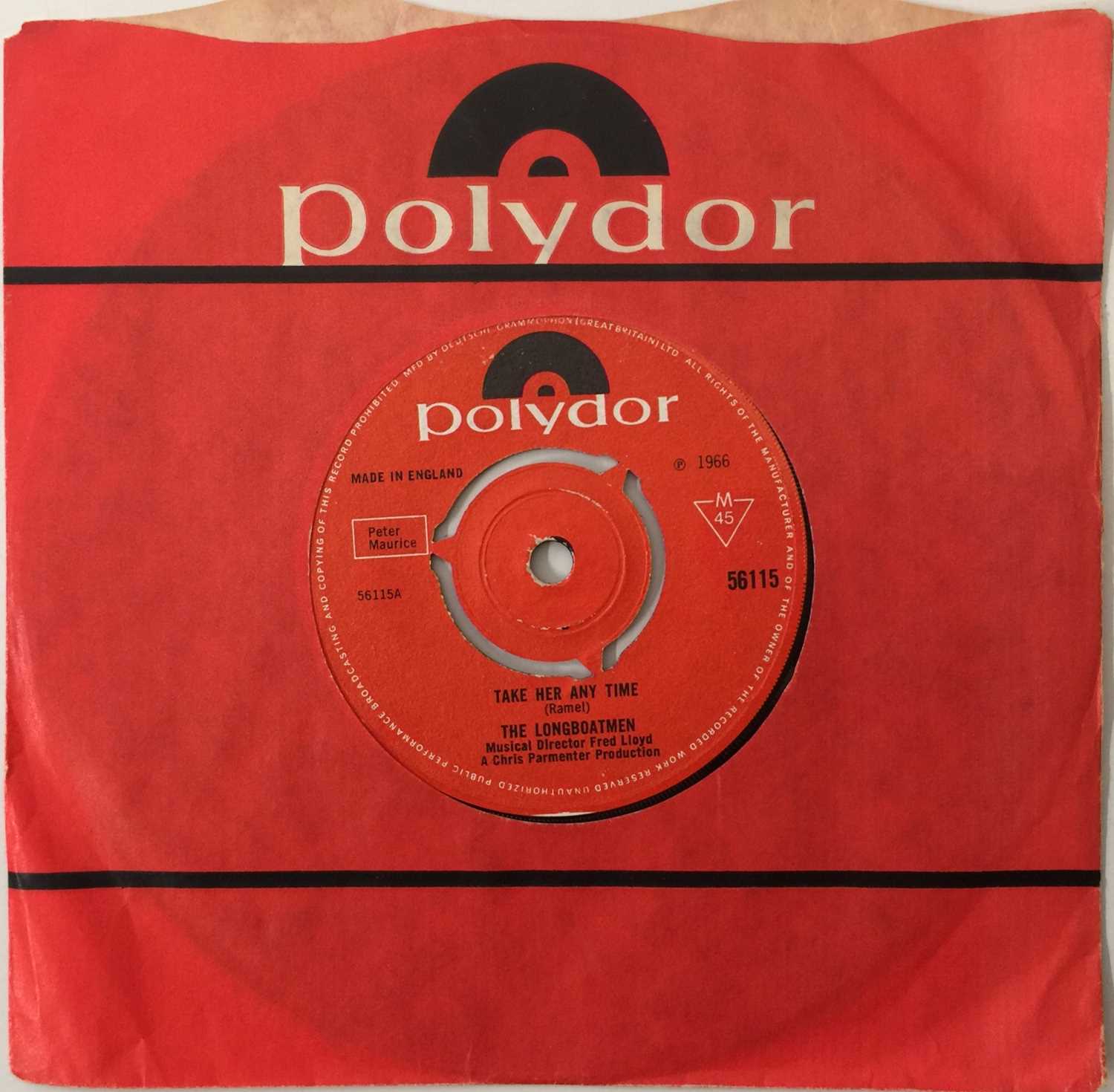 Lot 145 - THE LONGBOATMEN - TAKE HER ANY TIME C/W ONLY IN HER HOME TOWN 7" (POLYDOR 56115)