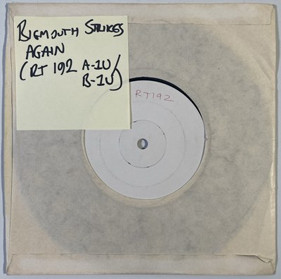 Lot 49 - THE SMITHS - BIGMOUTH STRIKES AGAIN 7" (ORIGINAL UK WHITE LABEL TEST PRESSING - RT 192)