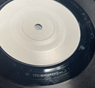 Lot 49 - THE SMITHS - BIGMOUTH STRIKES AGAIN 7" (ORIGINAL UK WHITE LABEL TEST PRESSING - RT 192)