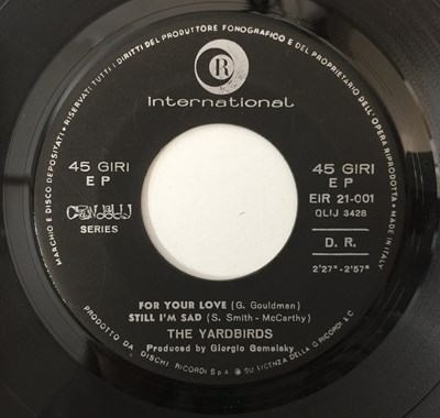 Lot 146 - THE YARDBIRDS - FOR YOUR LOVE EP (EIR 21 001)