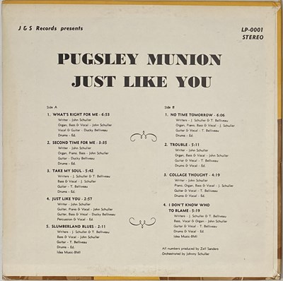 Lot 194 - PUGSLEY MUNION - JUST LIKE YOU LP (US STREO ORIGINAL - J&S RECORDS - LP-0001)