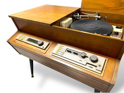 Lot 4 - GARRARD 301 TURNTABLE WITH QUAD SEPARATES IN FLOORSTANDING UNIT.