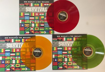 Lot 264 - BOB MARLEY & THE WAILERS - SURVIVAL LPs - COLOURED VINYL JAMAICAN PRESSINGS