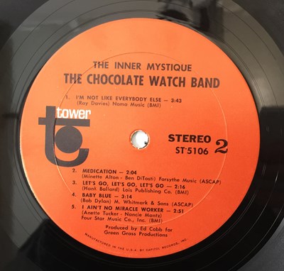 Lot 214 - THE CHOCOLATE WATCH BAND - THE INNER MYSTIQUE LP (US STEREO ORIGINAL - TOWER - ST 5106)