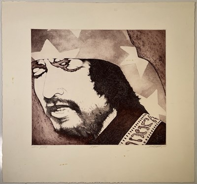 Lot 184 - BOB DYLAN - SIGNED DAVID OXTOBY ARTIST PROOF PRINT.