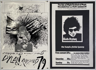 Lot 185 - BOB DYLAN POSTERS INC ISLE OF WIGHT REPRINT/RALPH STEADMAN.