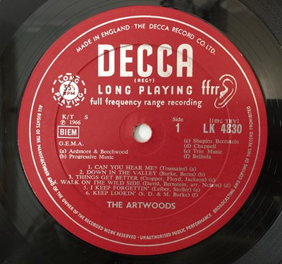 Lot 279 - THE ARTWOODS - ART GALLERY LP (ORIGINAL UK MONO COPY - DECCA LK 4830)