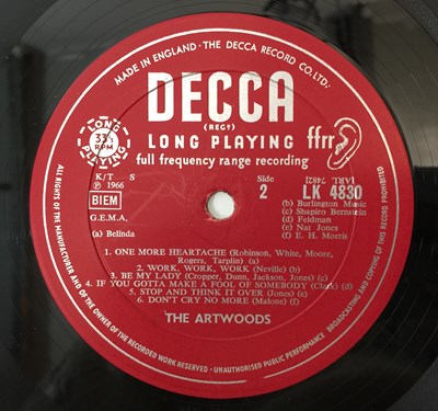 Lot 279 - THE ARTWOODS - ART GALLERY LP (ORIGINAL UK MONO COPY - DECCA LK 4830)