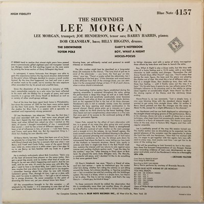 Lot 83 - LEE MORGAN - THE SIDEWINDER LP (BLP 4157, US MONO 1ST)