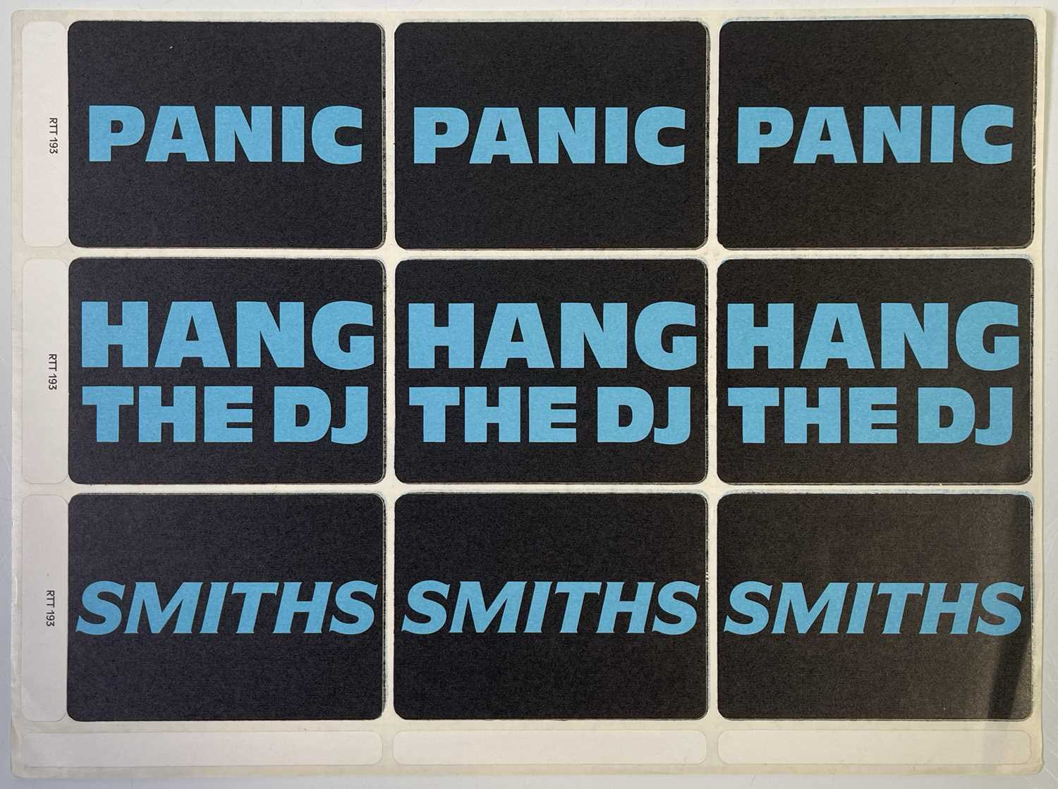 Panic Bar Sticker Lot 10 - PANIC - SHEET OF PROMOTIONAL 12