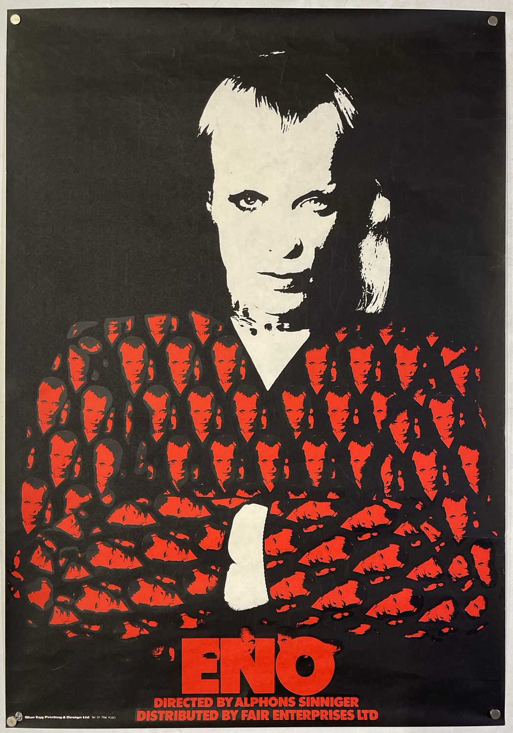 Lot 113 - BRIAN ENO - 1973 DOCUMENTARY POSTER.