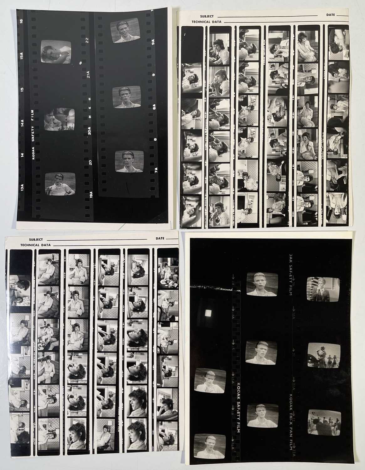 Lot 443 - DAVID BOWIE - ORIGINAL CONTACT SHEETS.