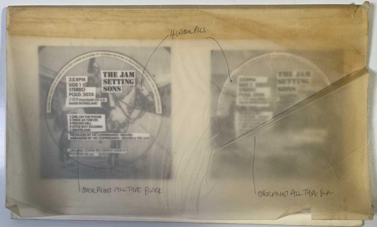 Lot 439 - THE JAM - ORIGINAL 'SETTING SONS' LP LABEL