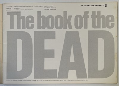 Lot 375 - GRATEFUL DEAD - BOOKLETS AND MEMORABILIA.