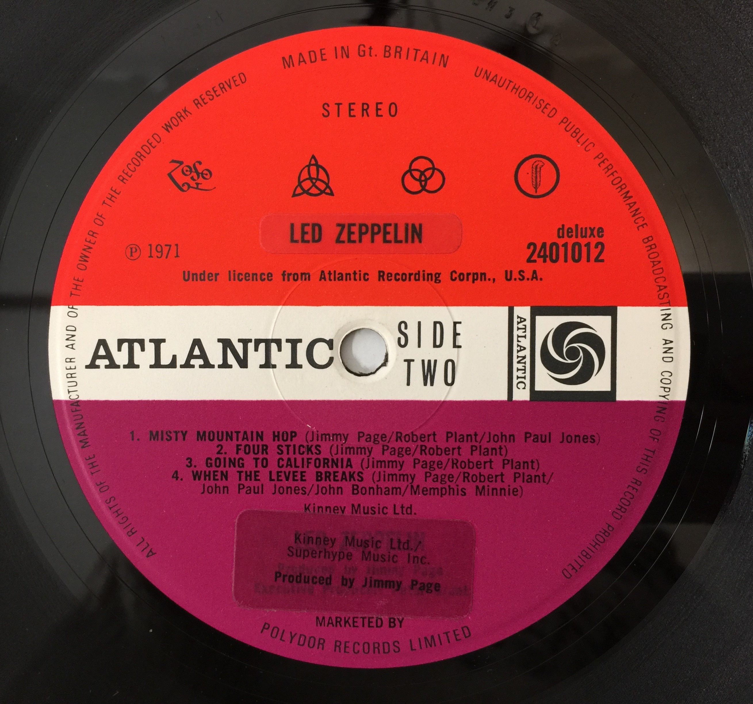 Lot 763 - LED ZEPPELIN IV - LP RARITIES