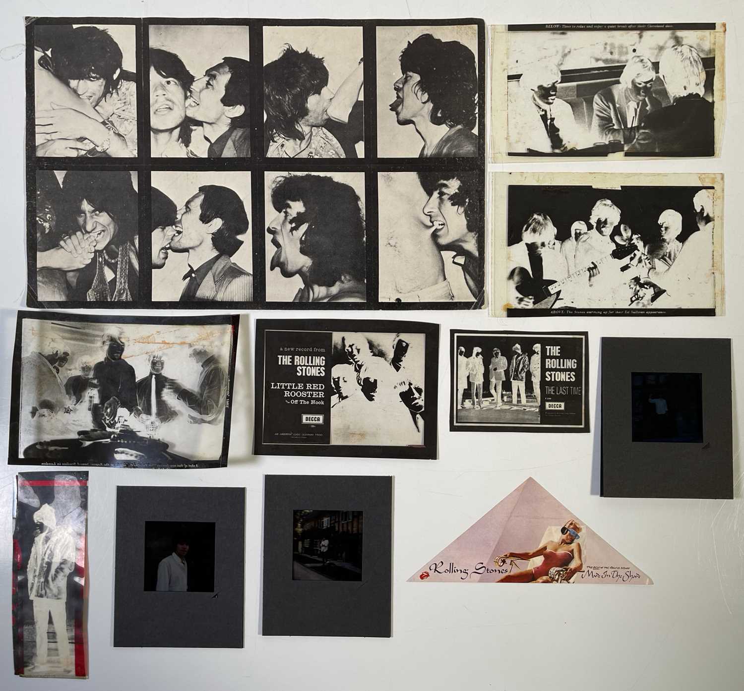 Lot 410 - THE ROLLING STONES - MEMORABILIA INC WARHOL - LOVE YOU LIVE STICKERS.