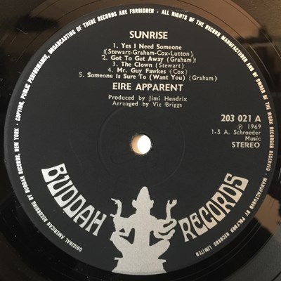 Lot 23 - EIRE APARENT - SUNRISE LP (ORIGINAL UK PRESSING - BUDDAH RECORDS 203021)