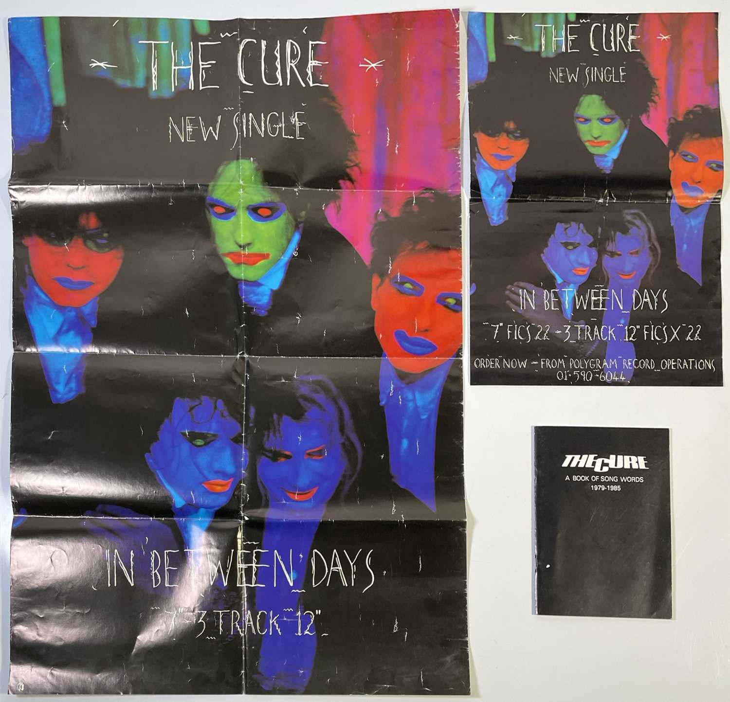 Lot 435 - THE CURE - PROMO POSTERS FOR 'IN BETWEEN DAYS' / RARE SONG BOOK.