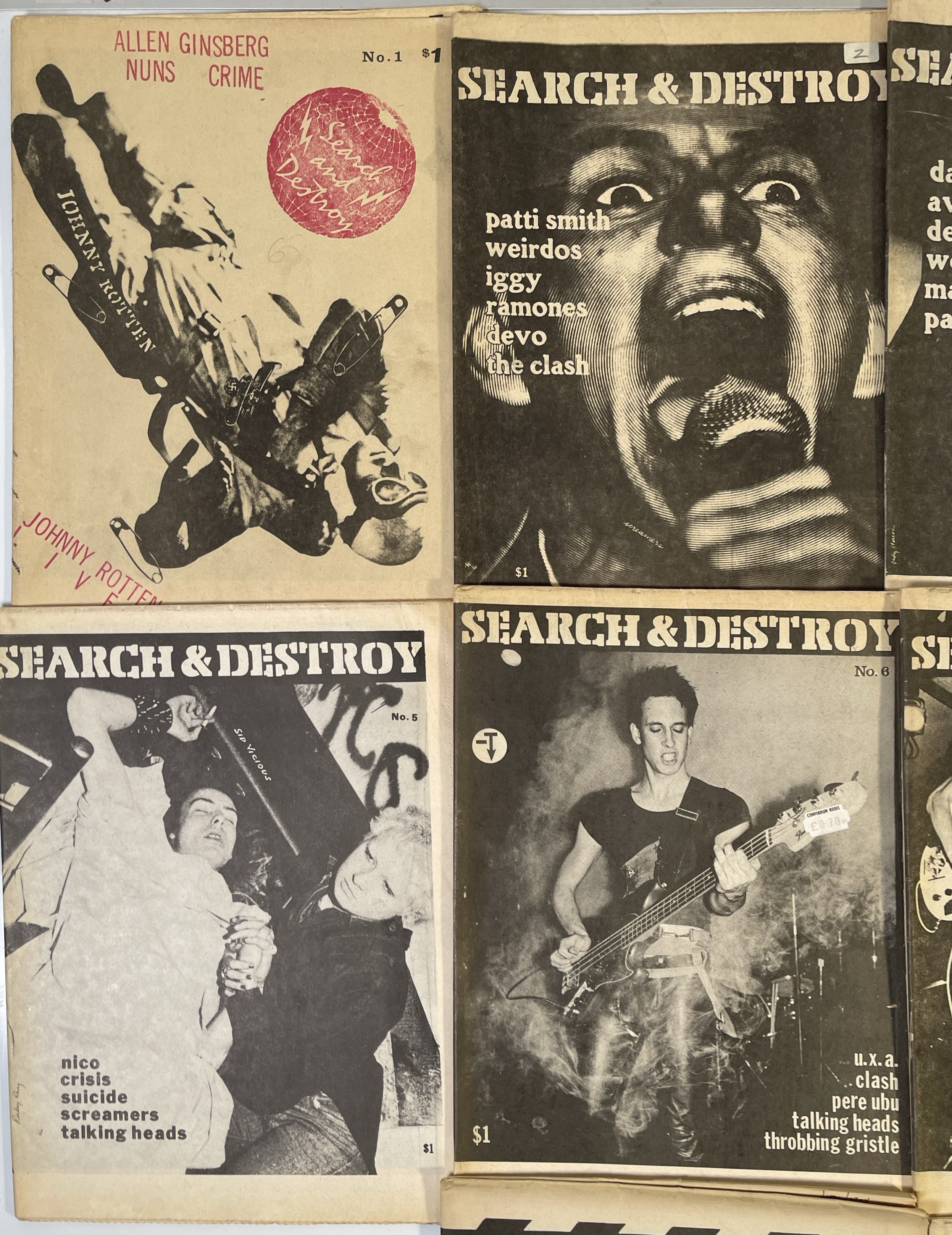 Punk Destroy Lot 462 - PUNK MEMORABILIA - ISSUES 1-10 OF 'SEARCH