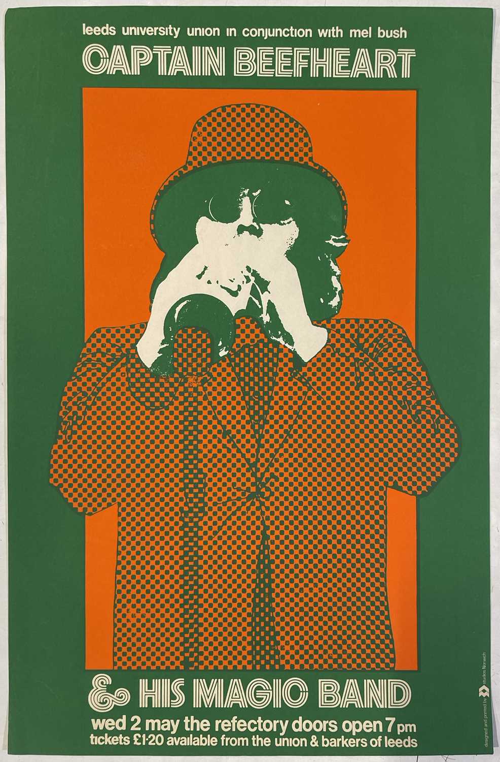Lot 114 - CAPTAIN BEEFHEART - ORIGINAL 1973 LEEDS CONCERT POSTER.