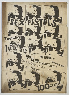 Lot 561 - THE SEX PISTOLS - ORIGINAL 100 CLUB HANDBILL.