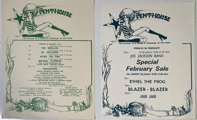 Lot 191 - THE PENTHOUSE, SCARBOROUGH - COLLECTION OF HANDBILLS / MINI POSTERS INC IAN DURY / SHAM 69.