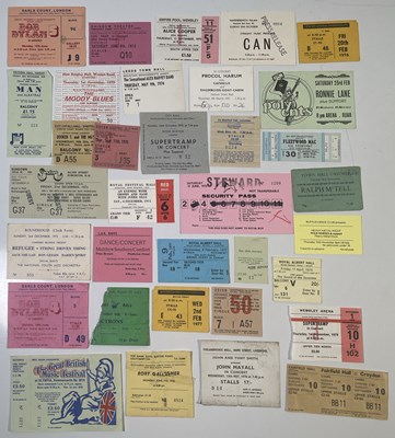 Lot 121 - 1970S CONCERT TICKET COLLECTION INC BOB DYLAN / LOU REED.