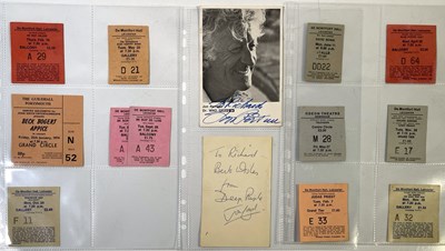 Lot 126 - CONCERT TICKET COLLECTION INC DAVID BOWIE / THE DAMNED AND MORE - INC A JON LORD SIGNATURE.