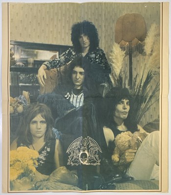 Lot 430 - QUEEN - ORIGINAL 1973 QUEEN POSTER OWNED BY JOHN DEACON.