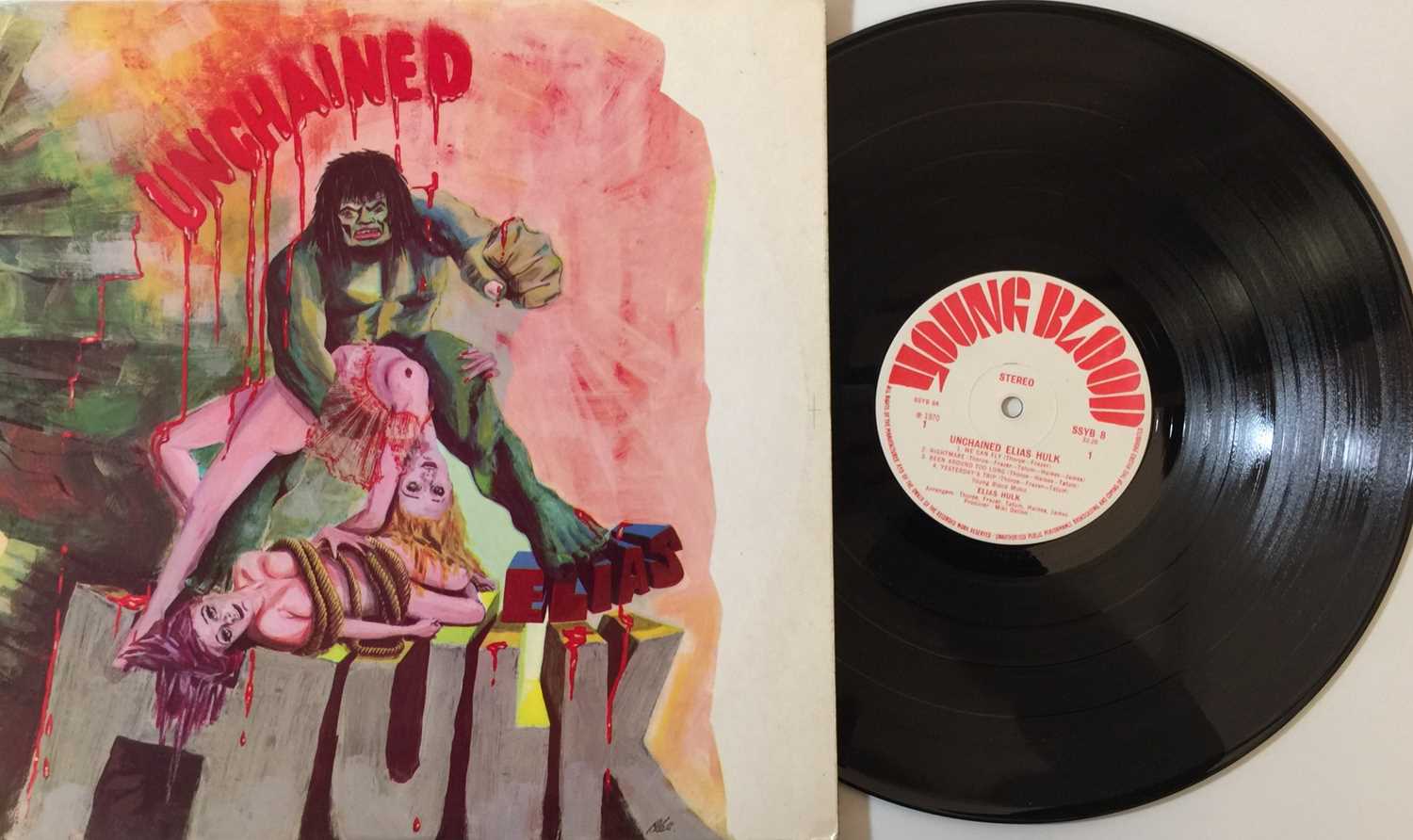 Lot 30 - ELIAS HULK - UNCHAINED LP (ORIGINAL UK PRESSING - YOUNG BLOOD SSYB 8)
