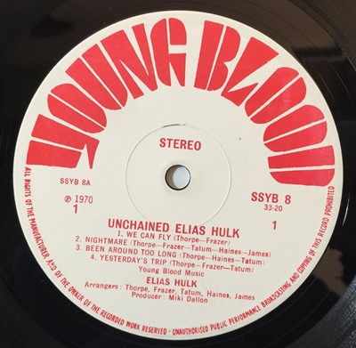 Lot 30 - ELIAS HULK - UNCHAINED LP (ORIGINAL UK PRESSING - YOUNG BLOOD SSYB 8)