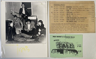 Lot 503 - THE FALL - ORIGINAL TICKET STUB AND PRESS PHOTO.