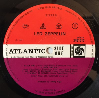 Lot 44 - LED ZEPPELIN - IV LP (INVERTED FEATHER/ PLUM RED - 2401012)
