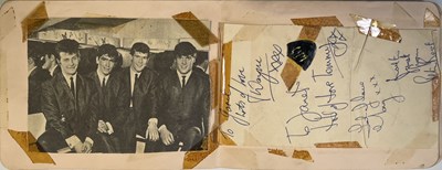 Lot 241 - THE BEATLES - AUTOGRAPH BOOK WITH RINGO STARR AND GEORGE HARRISON AUTOGRAPHS.