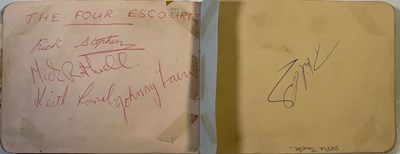Lot 241 - THE BEATLES - AUTOGRAPH BOOK WITH RINGO STARR AND GEORGE HARRISON AUTOGRAPHS.