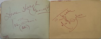 Lot 241 - THE BEATLES - AUTOGRAPH BOOK WITH RINGO STARR AND GEORGE HARRISON AUTOGRAPHS.