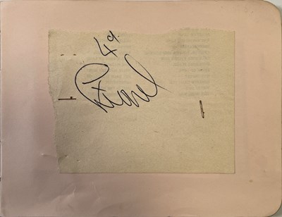 Lot 241 - THE BEATLES - AUTOGRAPH BOOK WITH RINGO STARR AND GEORGE HARRISON AUTOGRAPHS.