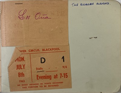 Lot 241 - THE BEATLES - AUTOGRAPH BOOK WITH RINGO STARR AND GEORGE HARRISON AUTOGRAPHS.